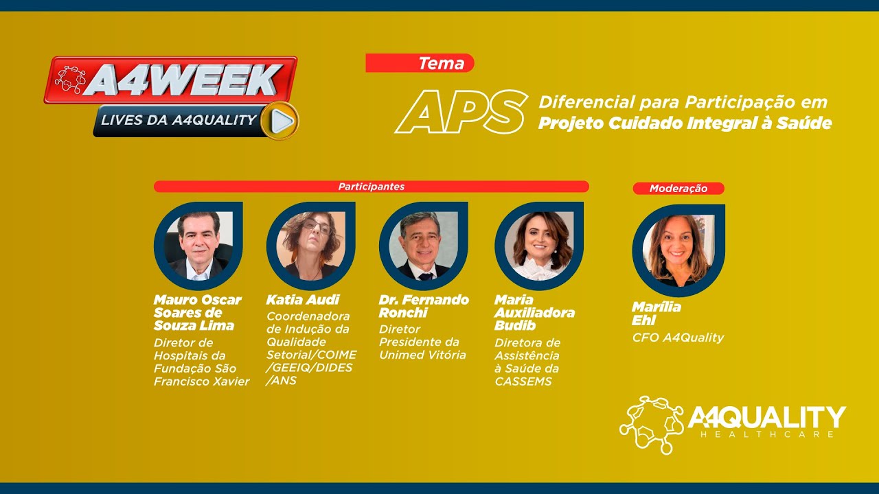 A4Week: APS – Diferencial para Participação em Projeto Cuidado Integral à Saúde