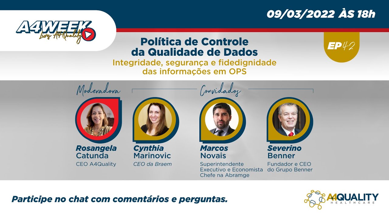 A4Week: Política de Controle da Qualidade de Dados